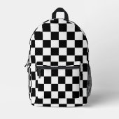 Prüfquadrat Schwarz-Weiß-Geometrie Bedruckter Rucksack (Vorderseite)