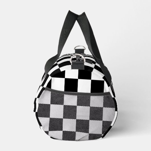 Prüfquadrat Schwarz-Weiß-Geometrie Duffle Bag (Rechts)