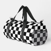 Prüfquadrat Schwarz-Weiß-Geometrie Duffle Bag (Rechte Ecke)