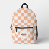 Prüfquadrate für die weiße Geometrie Monogramm Bedruckter Rucksack (Vorderseite)