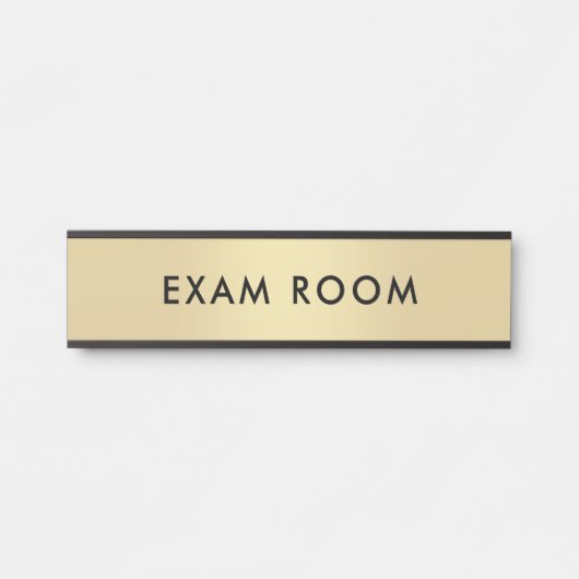 Prüfraum für goldschwarze, individuell anpassbare türschild (Vorderseite )