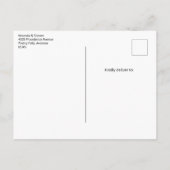 Prüfrohr und Beaker für die Chemie Ankündigungspostkarte (Rückseite)