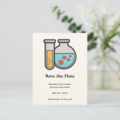 Prüfrohr und Beaker für die Chemie Ankündigungspostkarte (Stehend Vorderseite)