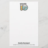 Prüfrohr und Beaker für die Chemie Briefpapier (Vorderseite)