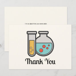 Prüfrohr und Beaker für die Chemie Dankeskarte