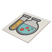 Prüfrohr und Beaker für die Chemie Fliese (Seite)