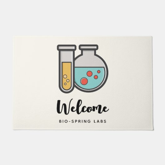 Prüfrohr und Beaker für die Chemie Fußmatte (Vorderseite)