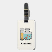 Prüfrohr und Beaker für die Chemie Gepäckanhänger (Vorderseite vertikal)