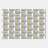 Prüfrohr und Beaker für die Chemie Geschenkpapier Set (Vorderseite)