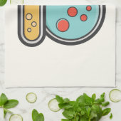 Prüfrohr und Beaker für die Chemie Geschirrtuch (Gefaltet)