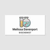 Prüfrohr und Beaker für die Chemie Namensschild (Vorderseite)