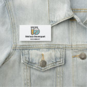 Prüfrohr und Beaker für die Chemie Namensschild (Beispiel)