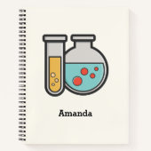 Prüfrohr und Beaker für die Chemie Notizblock (Vorderseite)