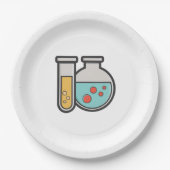 Prüfrohr und Beaker für die Chemie Pappteller (Vorderseite)
