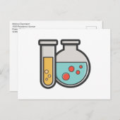 Prüfrohr und Beaker für die Chemie Postkarte (Vorne/Hinten)