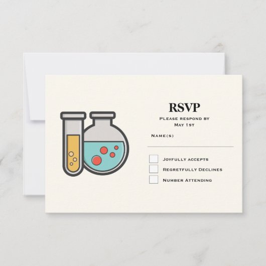 Prüfrohr und Beaker für die Chemie RSVP Karte (Vorderseite)