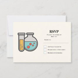 Prüfrohr und Beaker für die Chemie RSVP Karte