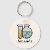 Prüfrohr und Beaker für die Chemie Schlüsselanhänger (Rückseite)