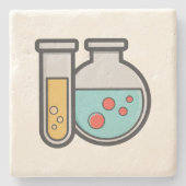 Prüfrohr und Beaker für die Chemie Steinuntersetzer (Vorderseite)