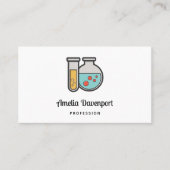 Prüfrohr und Beaker für die Chemie Visitenkarte (Vorderseite)