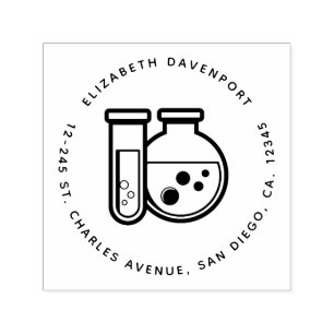 Prüfröhre und Becheradresse für Chemie Permastempel