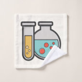 Prüfröhre und Bechermuster Badhandtuch Set (Waschlappen)