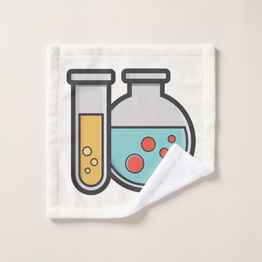 Prüfröhre und Bechermuster Badhandtuch Set (Waschlappen)