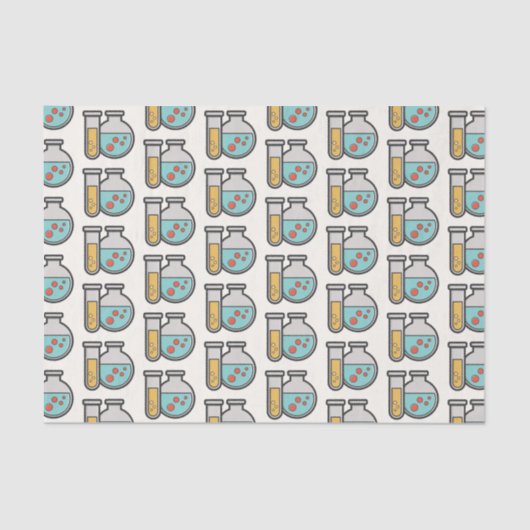 Prüfröhre und Bechermuster Seidenpapier (Vorderseite)