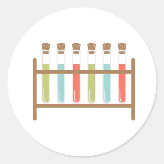 Prüfröhren Runder Aufkleber (Vorderseite)