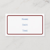 Prüfstandkarte Begleitkarte (Vorderseite)