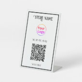 Prüfung auf Bezahlung von QR-Code Sockelschild (Vorderseite)