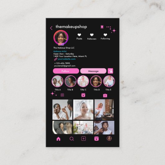 Prüfung auf ein Gerät zum Anschluss des QR-Codes Visitenkarte (Vorderseite)