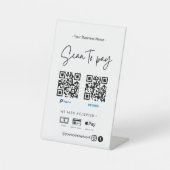 Prüfung auf minimalistisches Design für zwei QR-Co Sockelschild (Vorderseite)