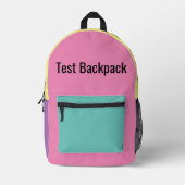 Prüfung Bedruckter Rucksack (Vorderseite)
