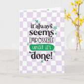 Prüfung der Gratulationskarte Es scheint unmöglich Karte (Gelbe Blume)