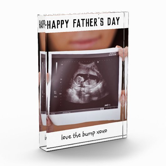 Prüfung der Schwangerschaft am Vatertag Fotoblock (Links)