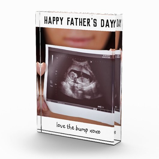 Prüfung der Schwangerschaft am Vatertag Fotoblock (Rechts)