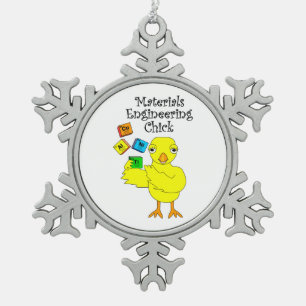 Prüfung der Werkstofftechnik Schneeflocken Zinn-Ornament