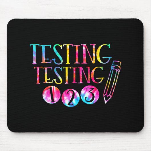 Prüfung des Farbtesttages Lehrer 1-2-3 Mousepad (Vorne)