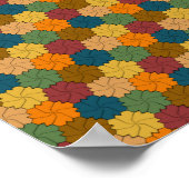 Prüfung des mehrfarbigen Radmusters der Blume Poster (Ecke)