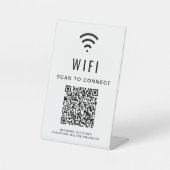 Prüfung des QR-Codes für WiFi-Verbindungen Sockelschild (Vorderseite)