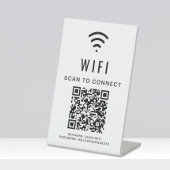 Prüfung des QR-Codes für WiFi-Verbindungen Sockelschild