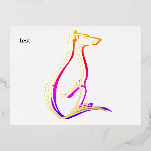 Prüfung Folie Einladungspostkarte (Vorderseite)