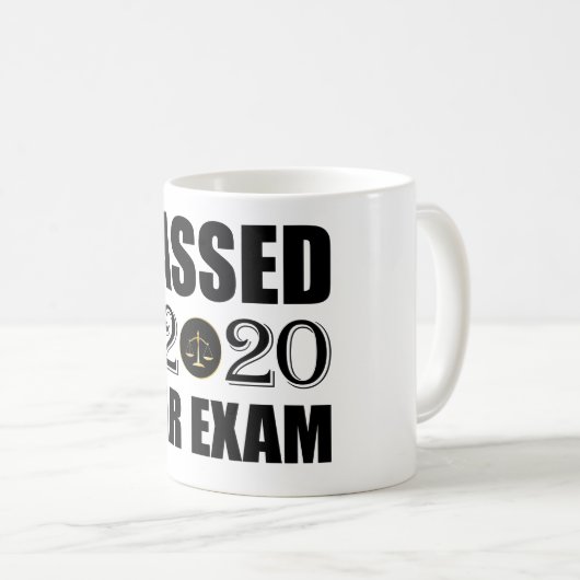 Prüfung für die Bar 2020 bestanden Kaffeetasse (VorderseiteRechts)