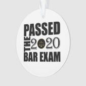 Prüfung für die Bar 2020 bestanden Ornament (Vorderseite)