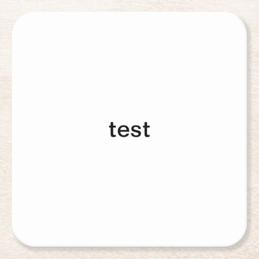 Prüfung Rechteckiger Pappuntersetzer (Vorderseite)