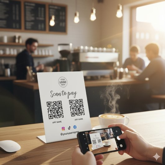 Prüfung von Firmenlogos zur Bezahlung von Qr-Code- Sockelschild