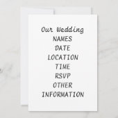 PRÜFUNGEN DES KRAFTWEDENS ANTIQUE EINLADUNG (Rückseite)