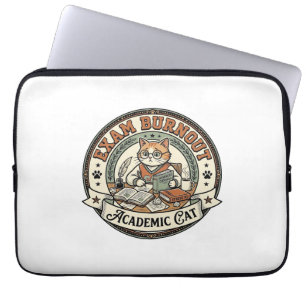 Prüfungsausbrennen Akademische Katze Prüfungsausbr Laptopschutzhülle