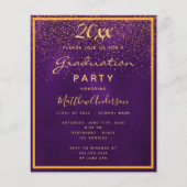 Prüfungspartei lila Haushaltseinladung Flyer (Vorne)